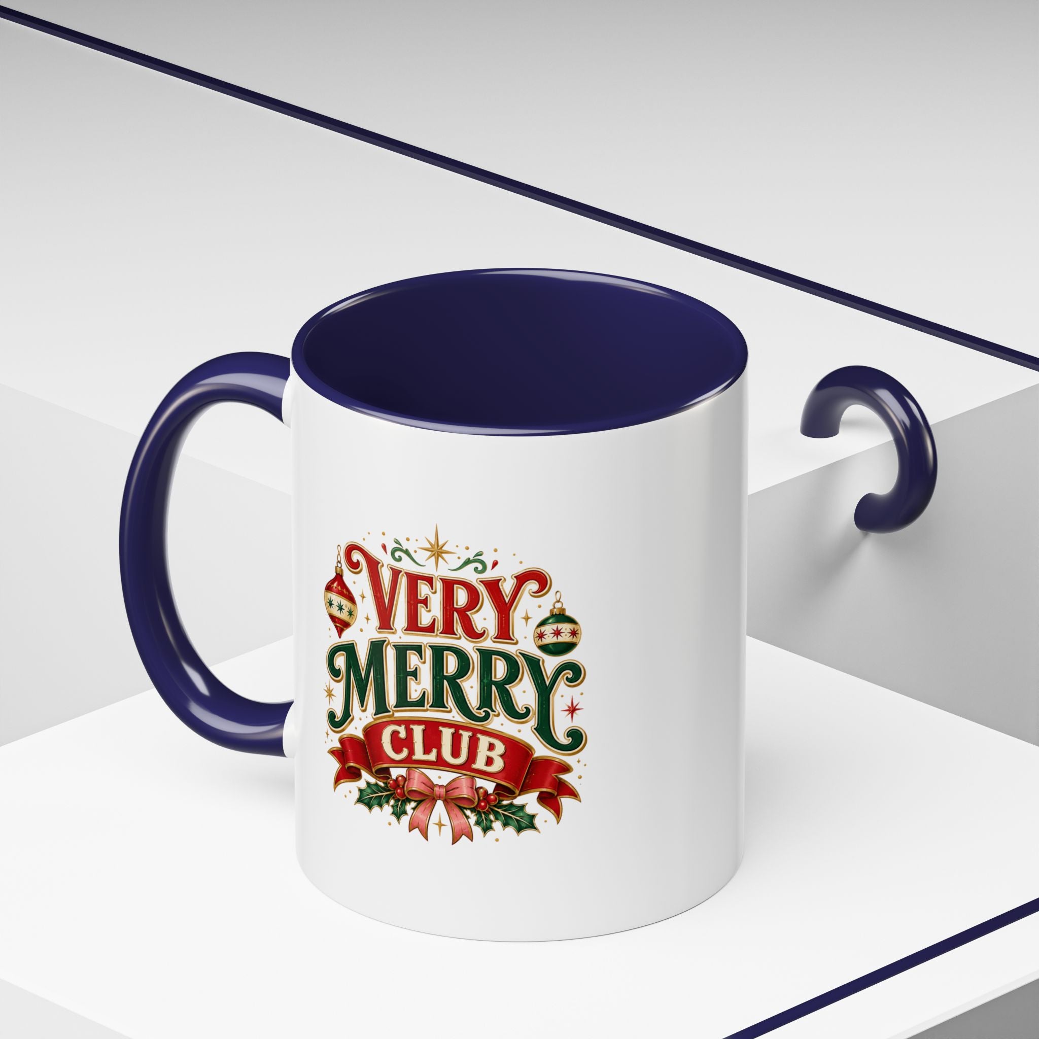 Very Merry Club Coffee Mug — Christmas Holiday Accent Mug