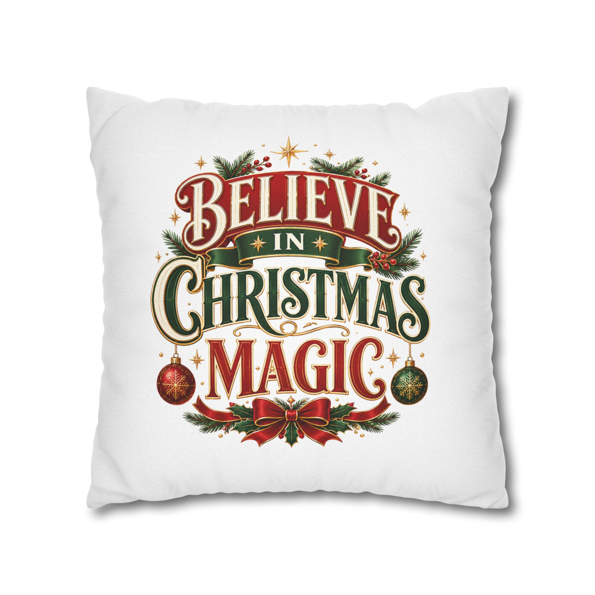 Christmas Pillowcase Believe in Christmas Magic Pillow