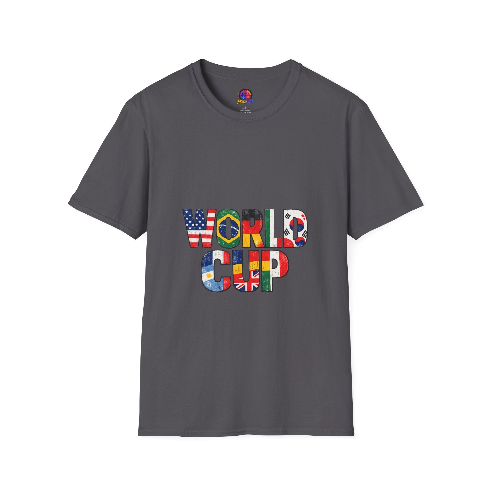World Cup Flag Graphic T-Shirt — 'WORLD CUP' International Soccer Fans Tee