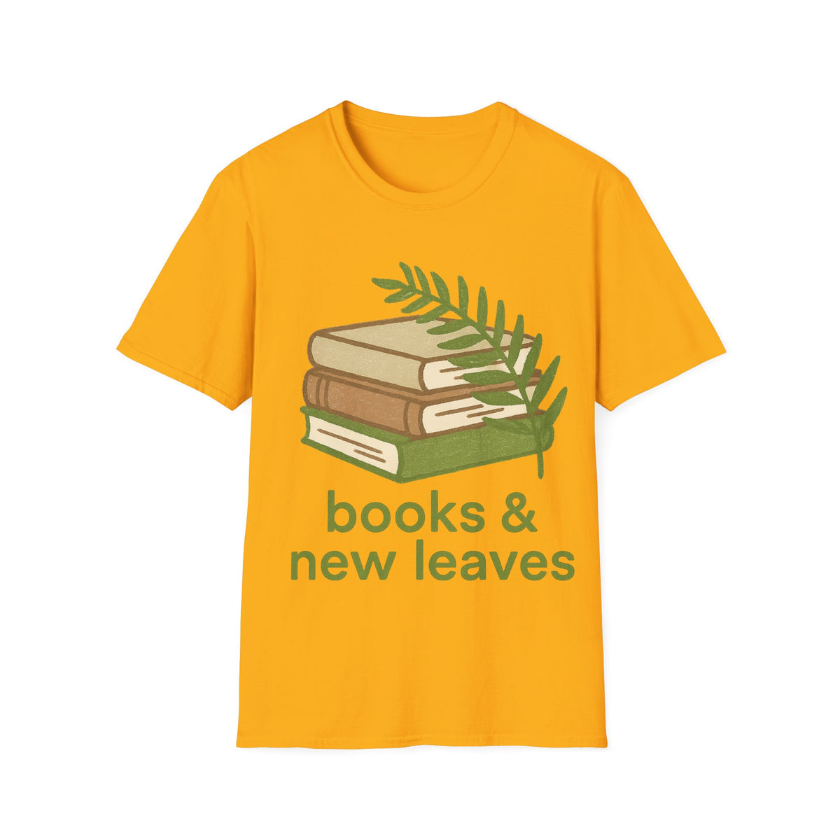 Books & New Leaves T-Shirt — Botanical Book Lover Tee - Trending Now - September 2026