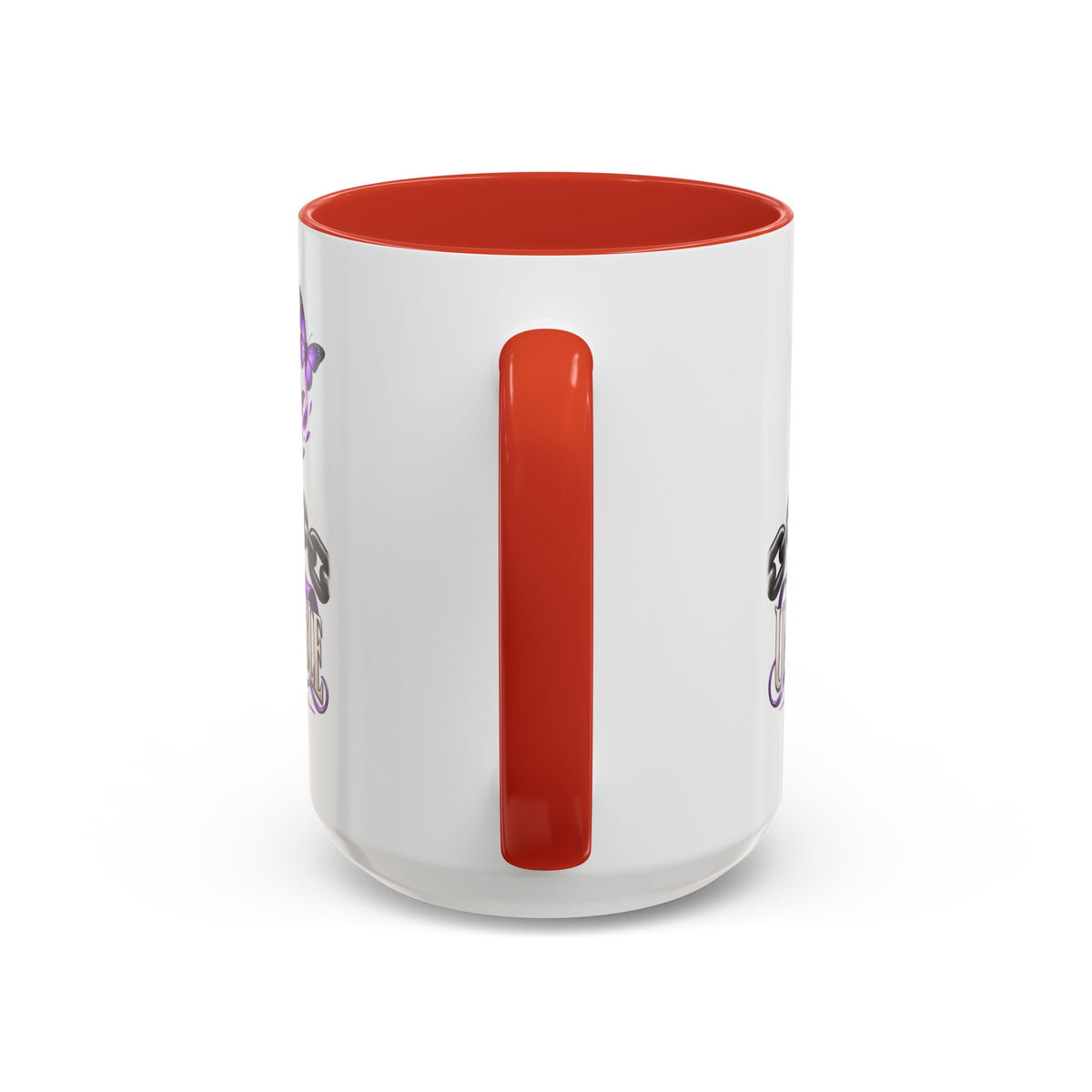 Unbreakable Purple Ribbon Coffee Mug —Domestic Violence Awareness Support Accent Mug
