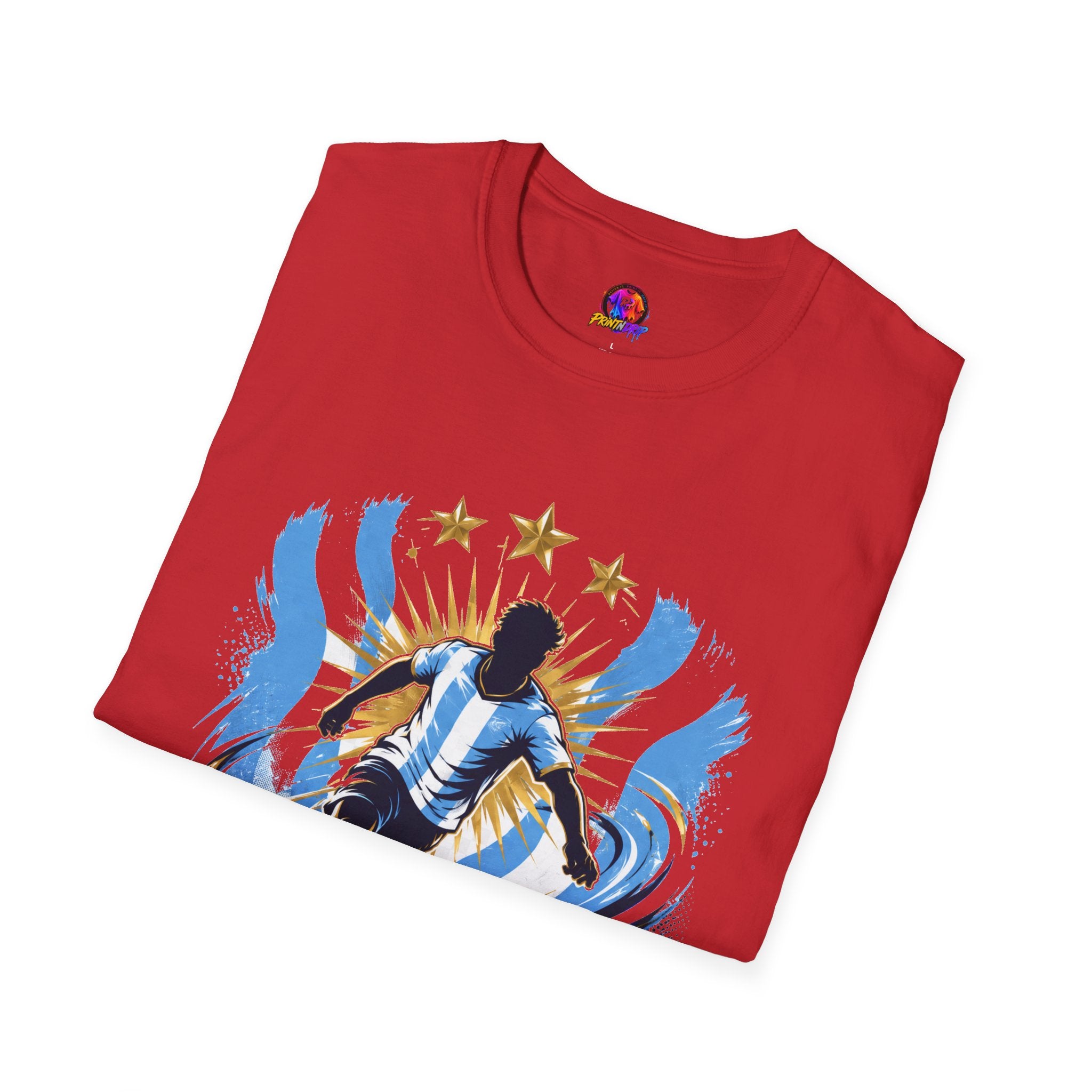 Argentina Sky Blue Magic Soccer T-Shirt — Argentinian Football Player Graphic Tee
