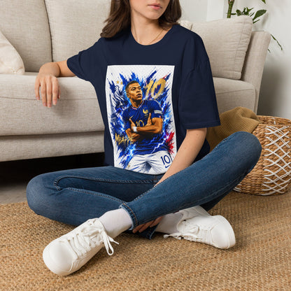 France Mbappé Soccer T-Shirt — #10 Blue Action Portrait Tee