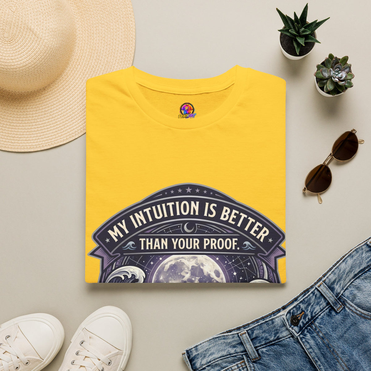 Cancer Zodiac T-Shirt — "My Intuition Is Better Than Your Proof" Astrology Tee