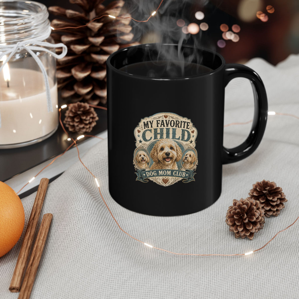 Milo Bailey Dog Dad Mom Dog Mom Mug — “My Favorite Child” Black Coffee Cup
