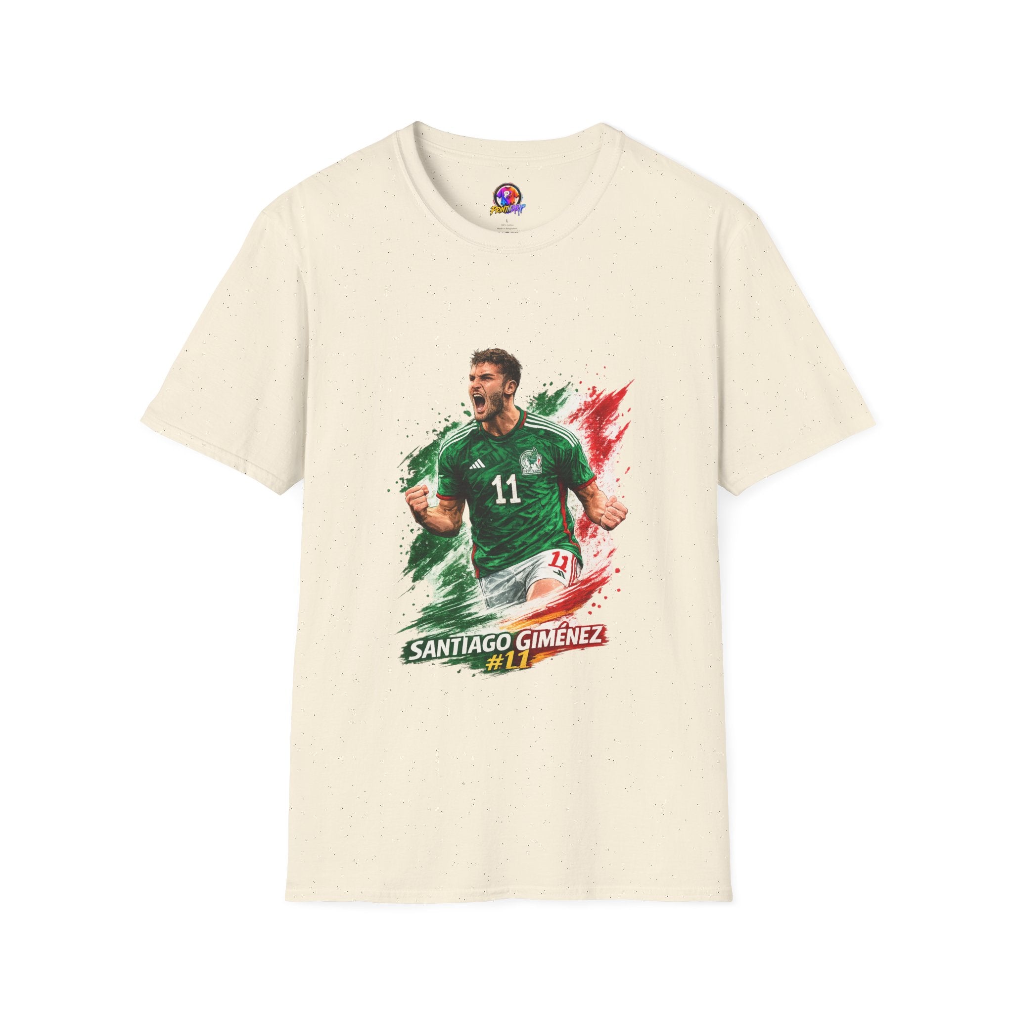 Mexico Soccer Jersey T-Shirt — Santiago Giménez Mexico #11 Fan Tee