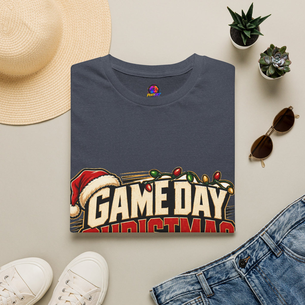 Game Day Christmas T-Shirt — Football Holiday Mode Tee