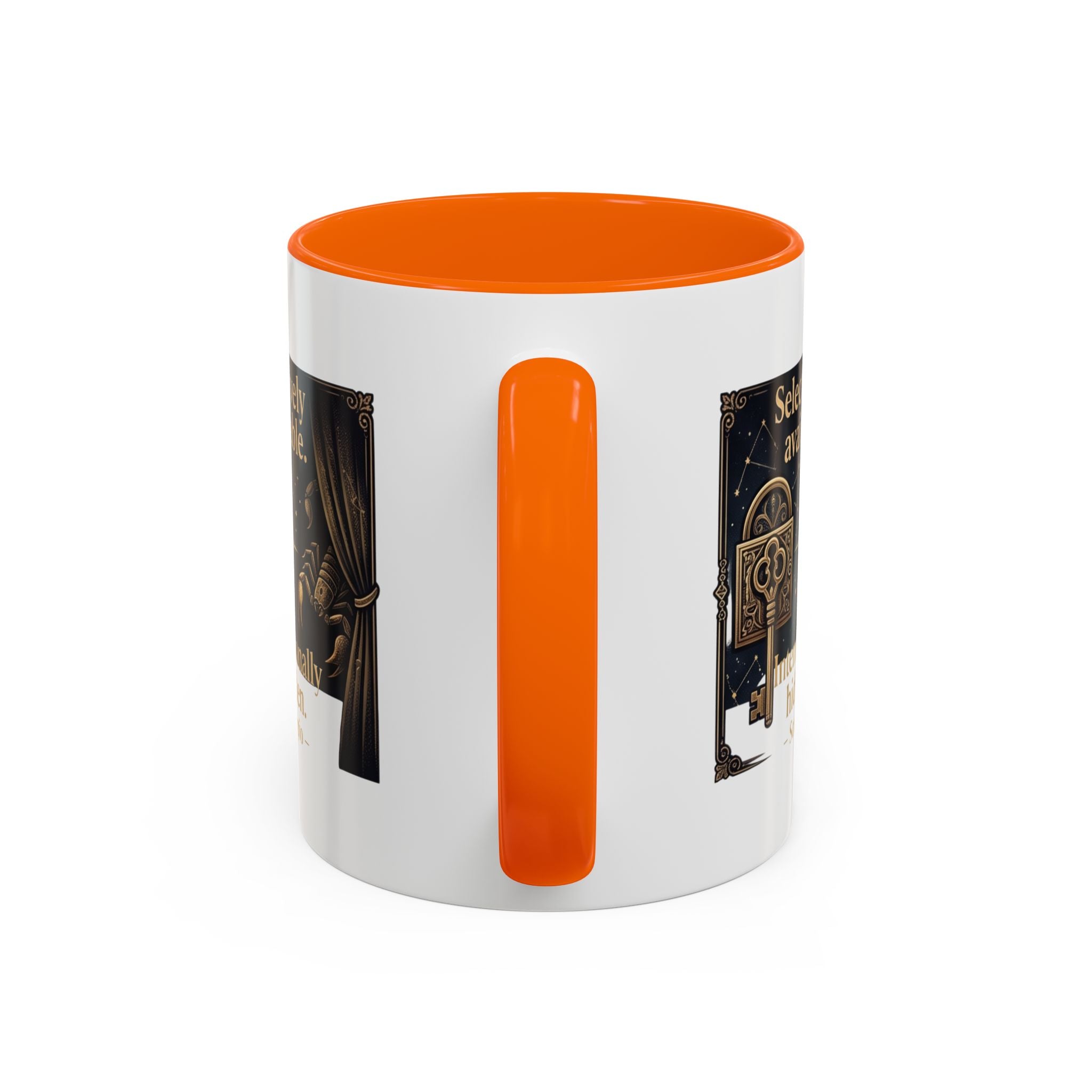 Scorpio Accent Coffee Mug — "Selectively Available, Intentionally Hidden" Zodiac Gift