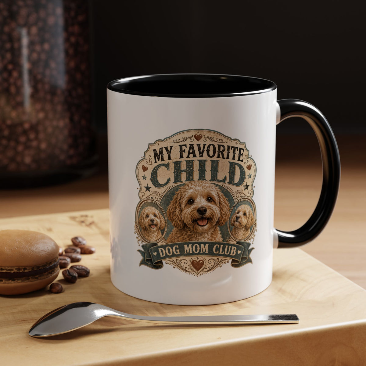 Milo Bailey Dog Dad Mom Dog Mom Coffee Mug - "My Favorite Child" Poodle Doodle Gift