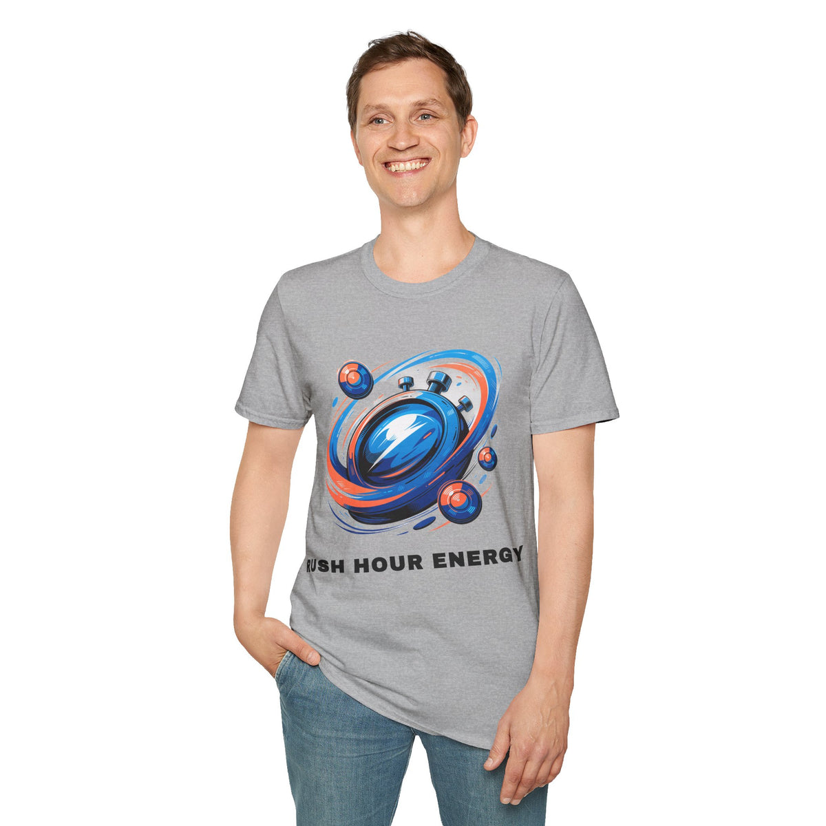 Stopwatch Orbit T-Shirt — 'Rush Hour Energy' Retro Space Graphic Tee - Trending Now - September 2026