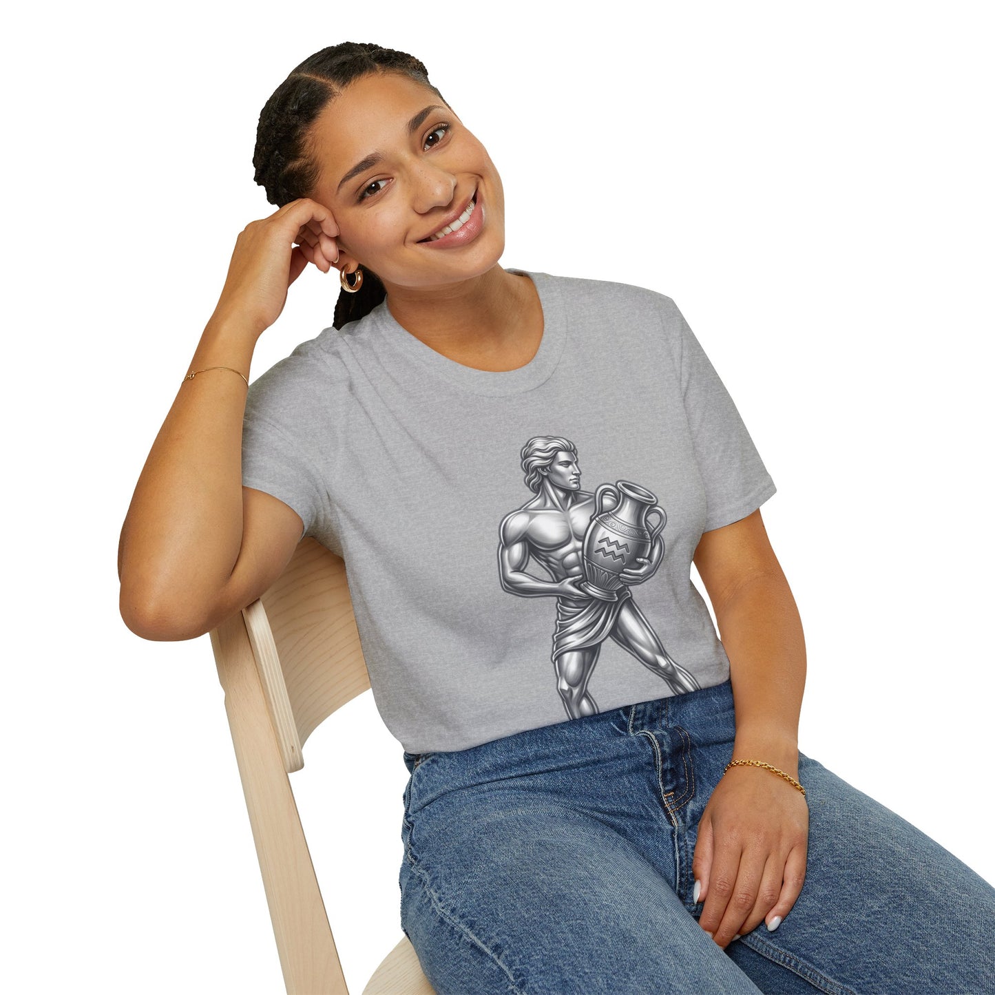 Aquarius Zodiac T-Shirt — Mythic Water Bearer Astrology Tee