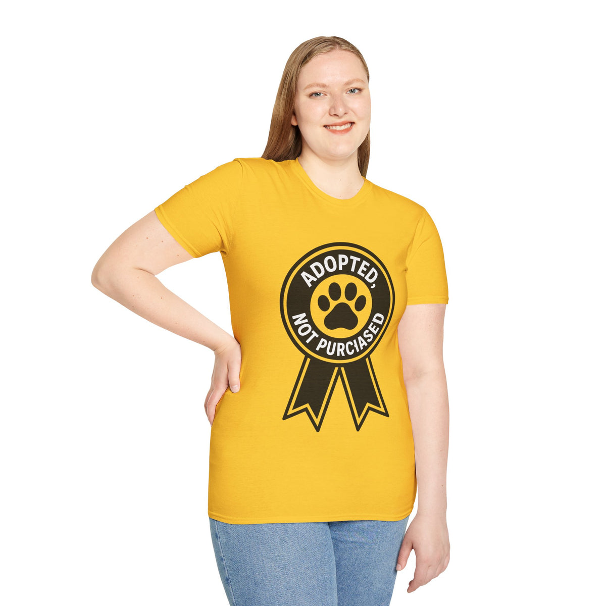 Adopted Not Purchased Graphic T-Shirt — Rescue Pet Awareness Tee - Trending Now - August 2026