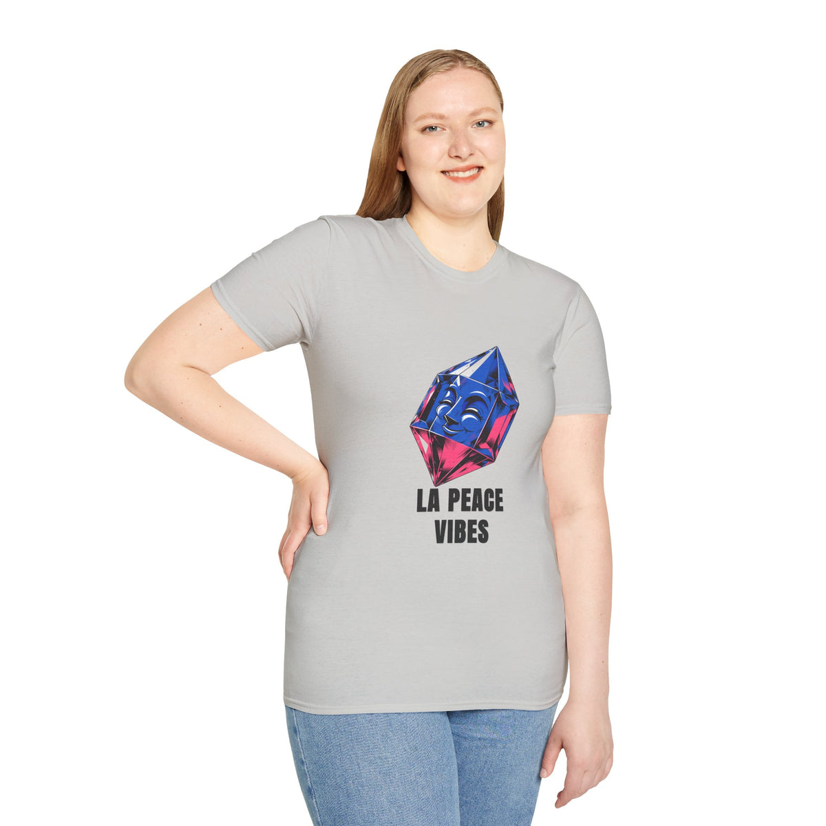 Peace Vibes T-Shirt — Blue Crystal Smiling Buddha Graphic Tee - Trending Now - August 2026