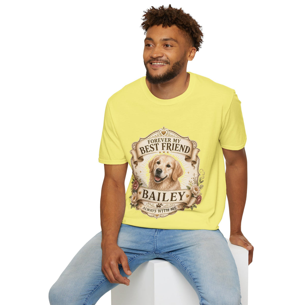 Forever My Best Friend Golden Retriever T-Shirt — Personalized Pet Memorial Tee