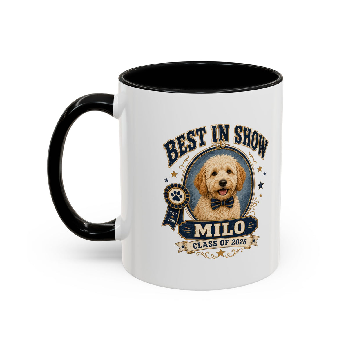 Milo Bailey Dog Dad Mom Best in Show Milo Dog Coffee Mug — Class of 2026 Accent Mug