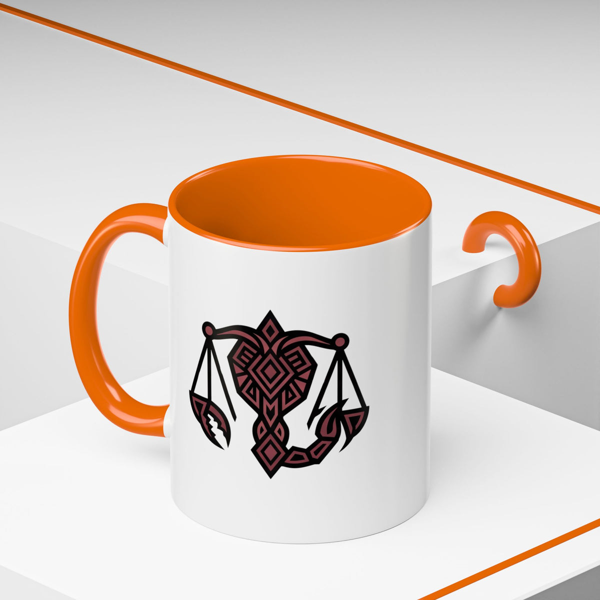 Scorpio Zodiac Scales Coffee Mug — Zodiac Balance Accent Mug