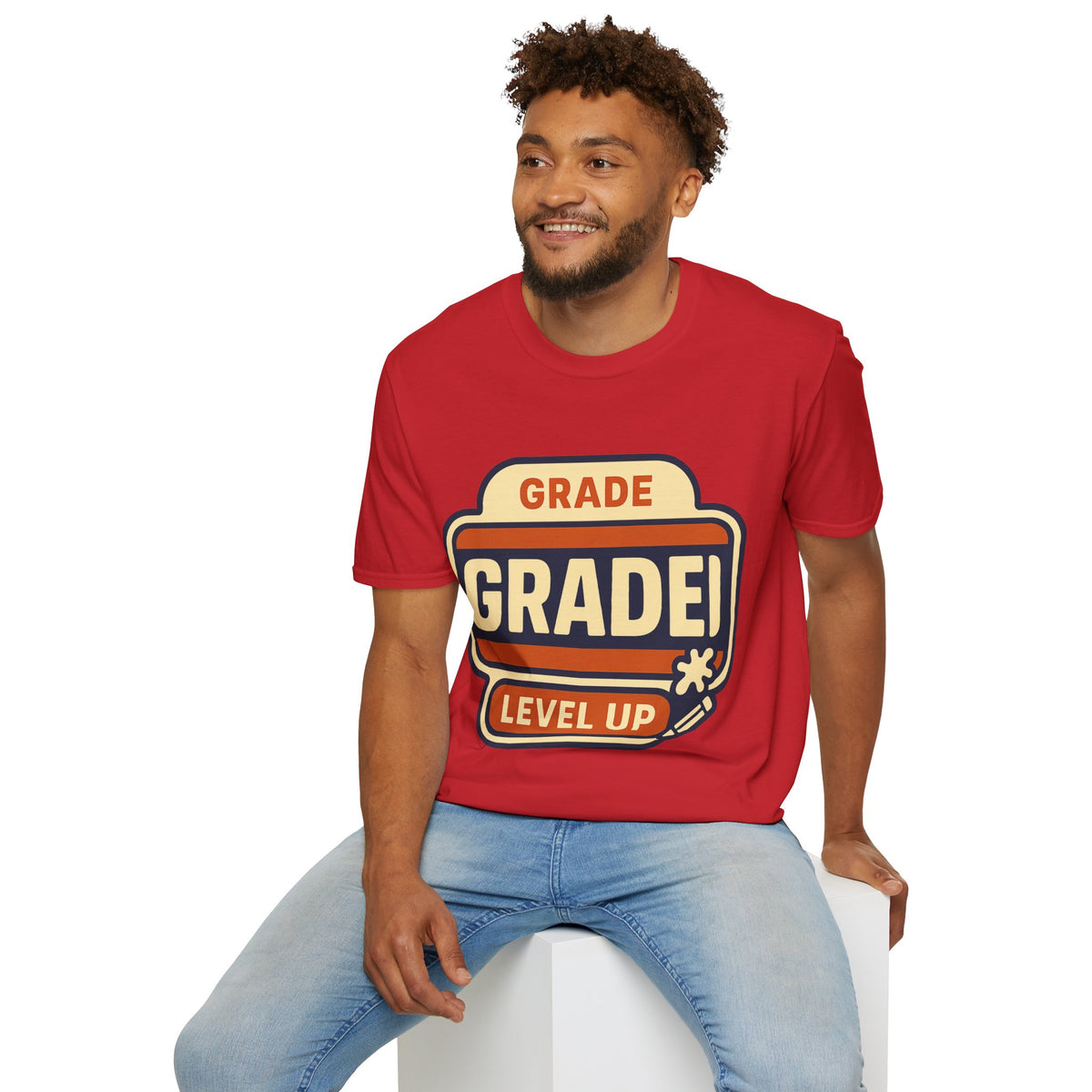 Grade Up Retro Badge T‑Shirt — "GRADE! LEVEL UP" Gamer Teacher Gift - Trending Now - August 2026