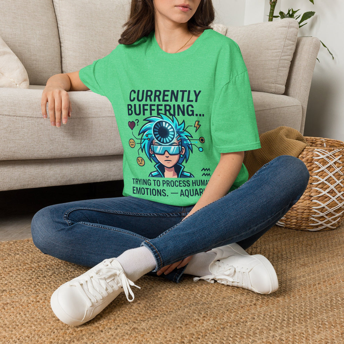 Currently Buffering T-Shirt — Funny Aquarius Zodiac Tee