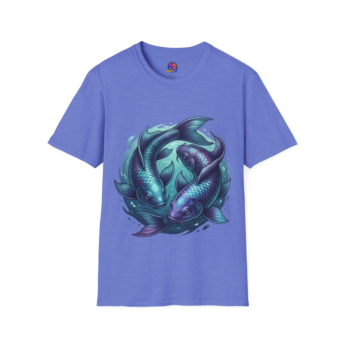Koi Fish Circle T-Shirt — Artistic Yin Yang Aquatic Tee