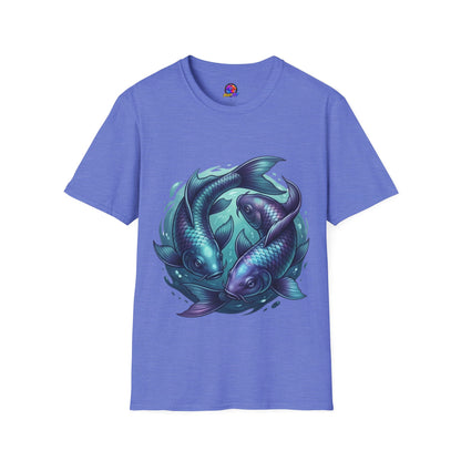 Koi Fish Circle T-Shirt — Artistic Yin Yang Aquatic Tee