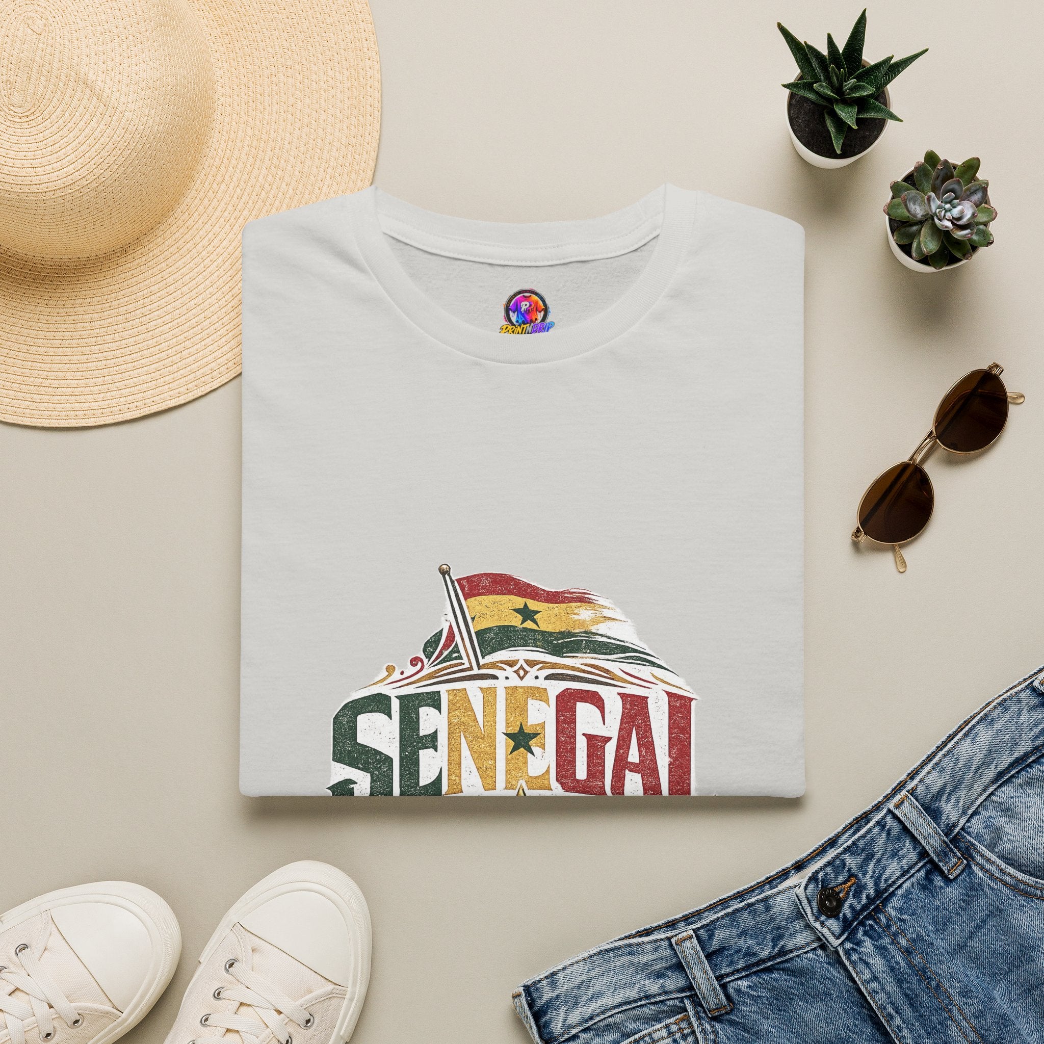 Senegal Flag Graphic T-Shirt — Vintage Senegal Pride Tee