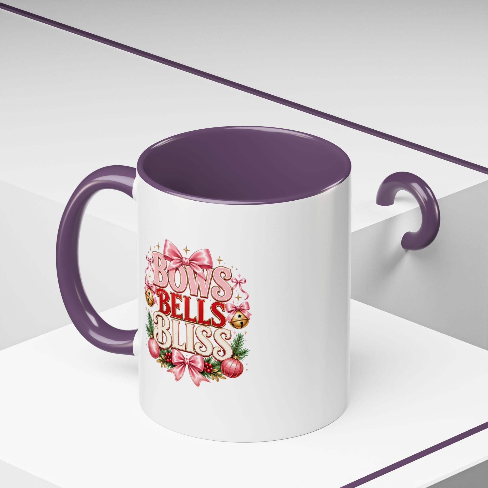 Bows Bells Bliss Christmas Accent Coffee Mug
