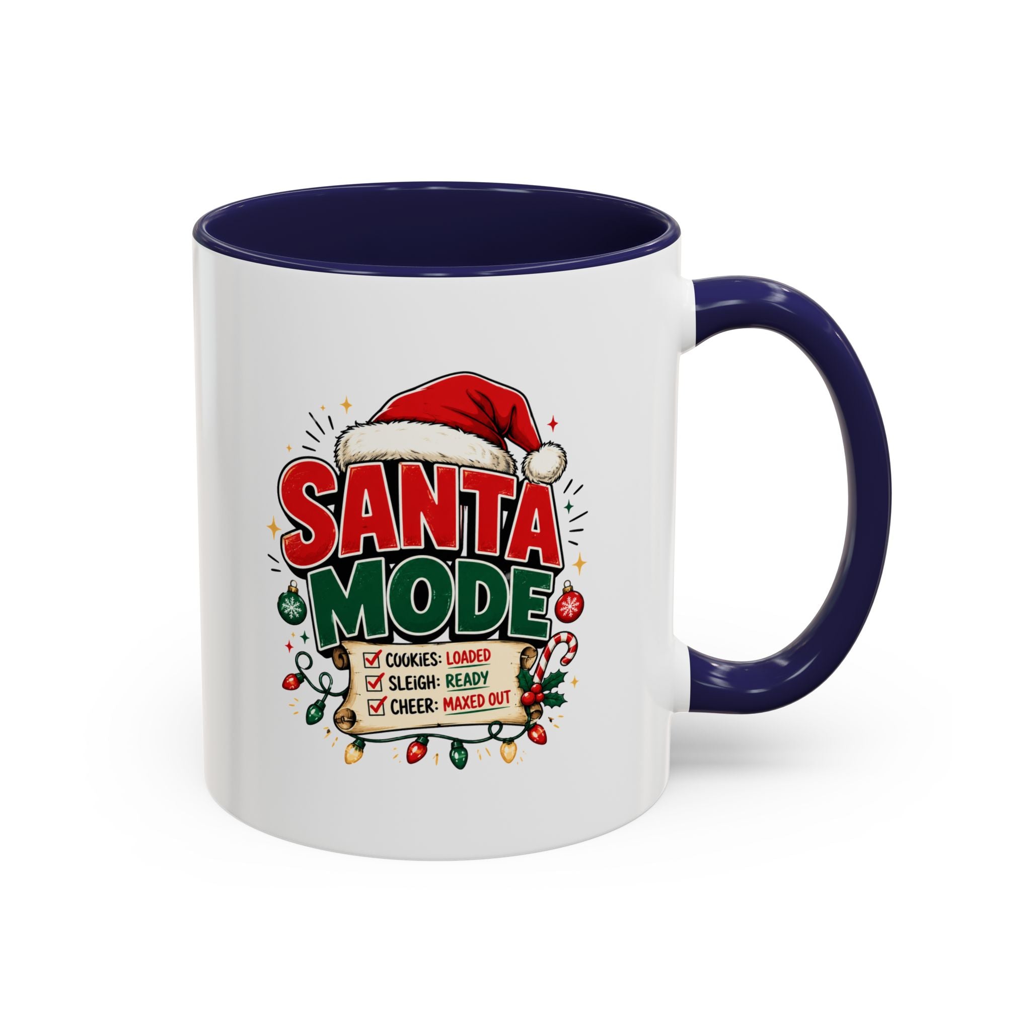 Santa Mode Coffee Mug — Christmas Holiday Accent Mug