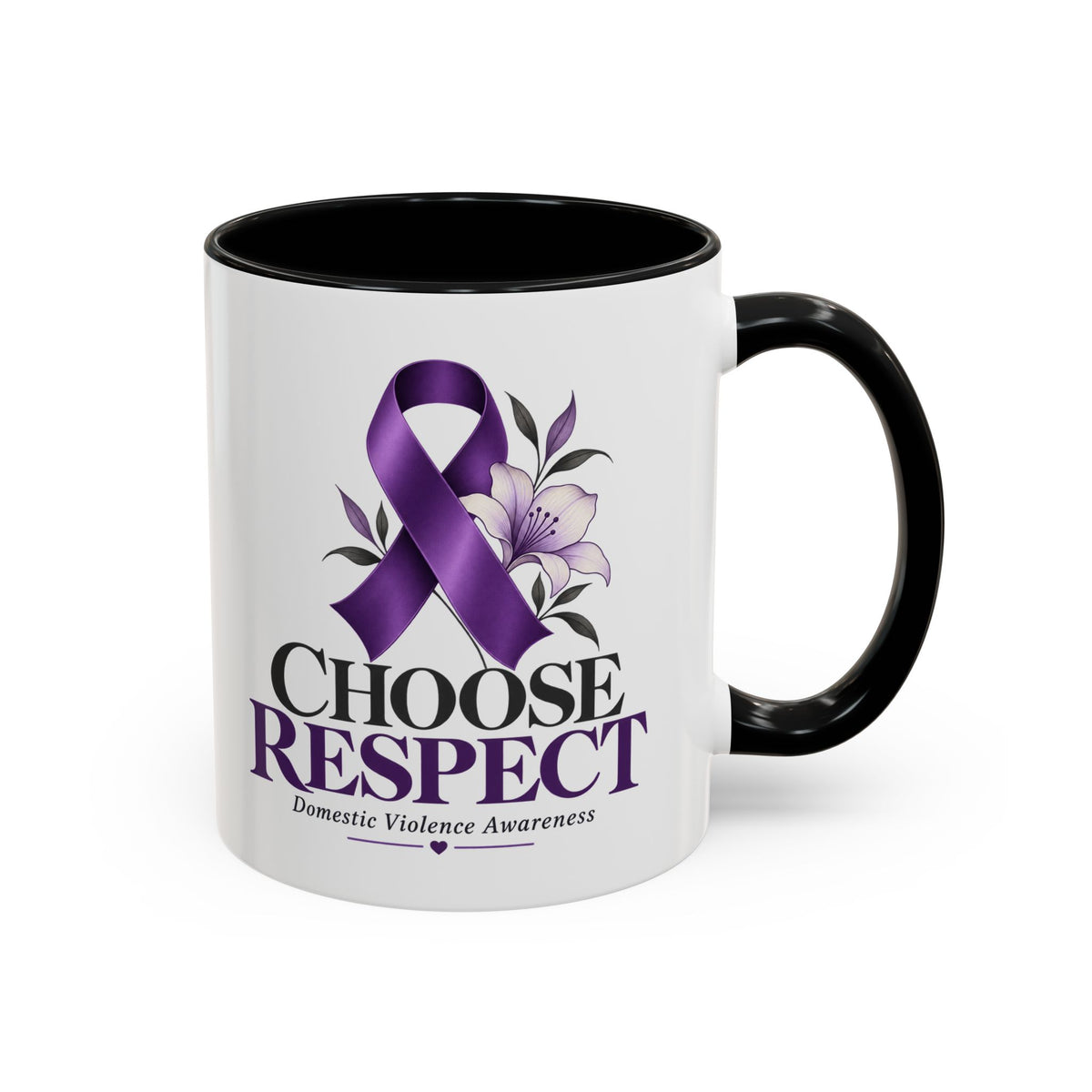 Choose Respect - Domestic Violence Awareness Coffee Mug (Accent, 11/15oz)