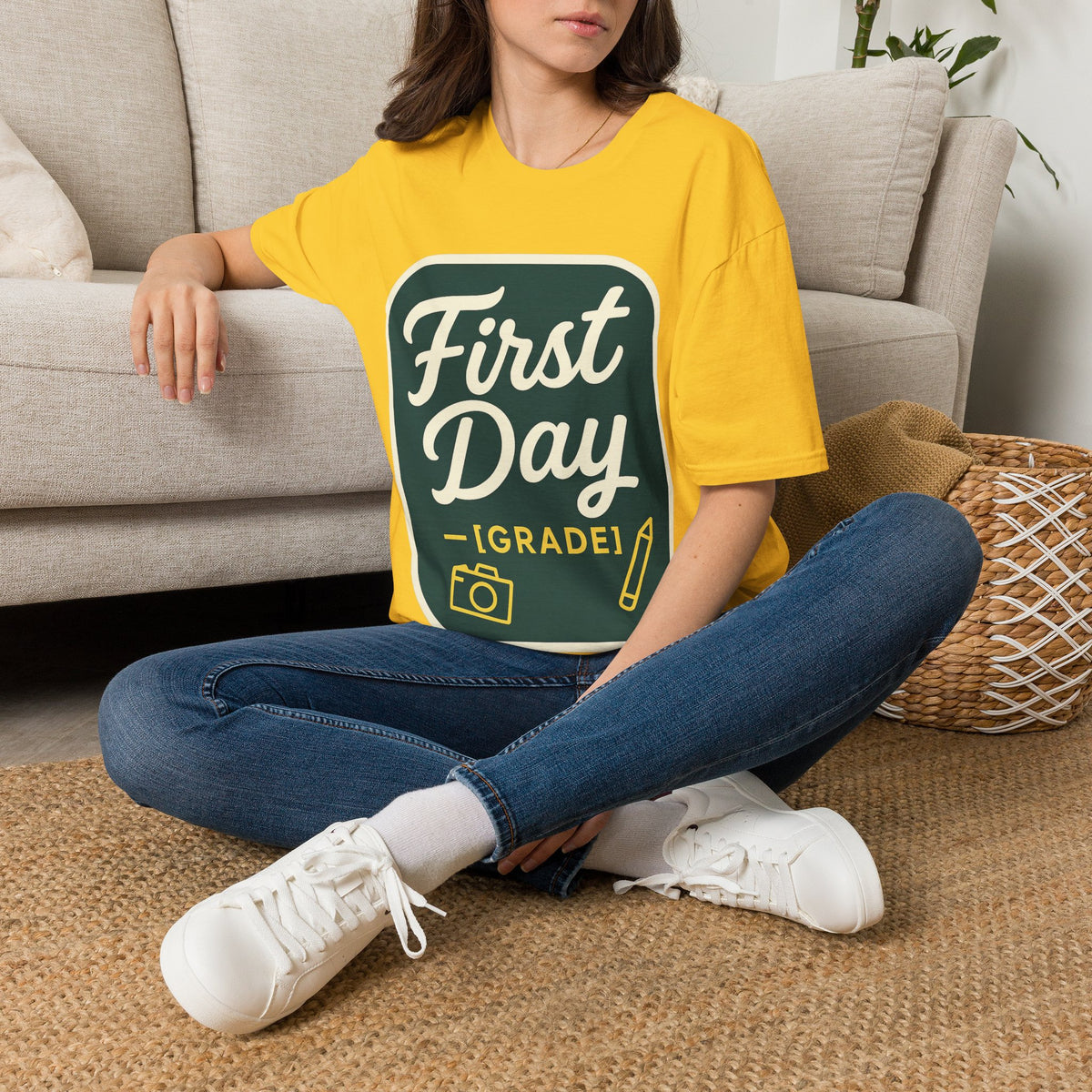 First Day T-Shirt — Retro "First Day (Grade 1)" Back-to-School Tee - Trending Now - August 2026