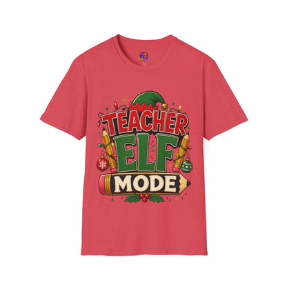 Teacher Elf Mode T-Shirt — Funny Christmas Teacher Holiday Tee