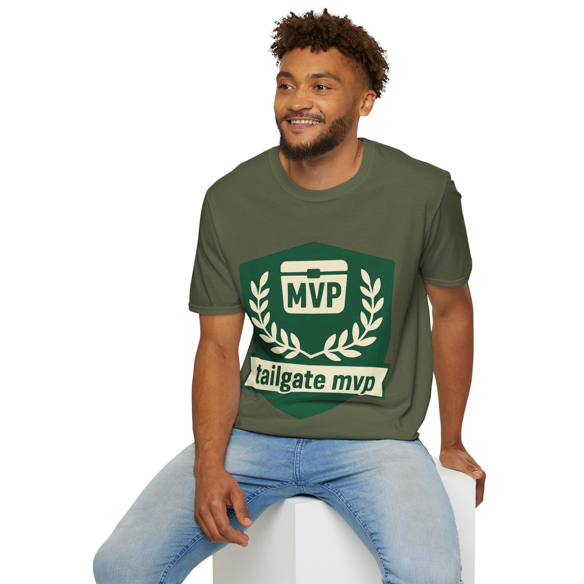 MVP Tailgate T-Shirt — Vintage Green MVP Badge Tee - Trending Now - August 2026