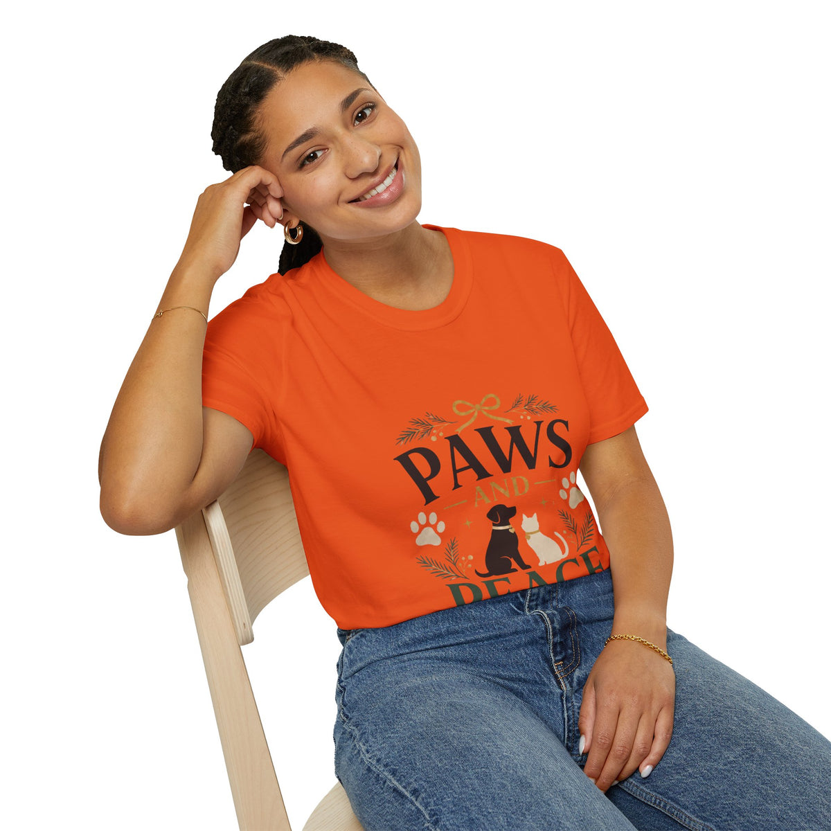 Paws and Peace T-Shirt — Cozy Pet Lover Tee