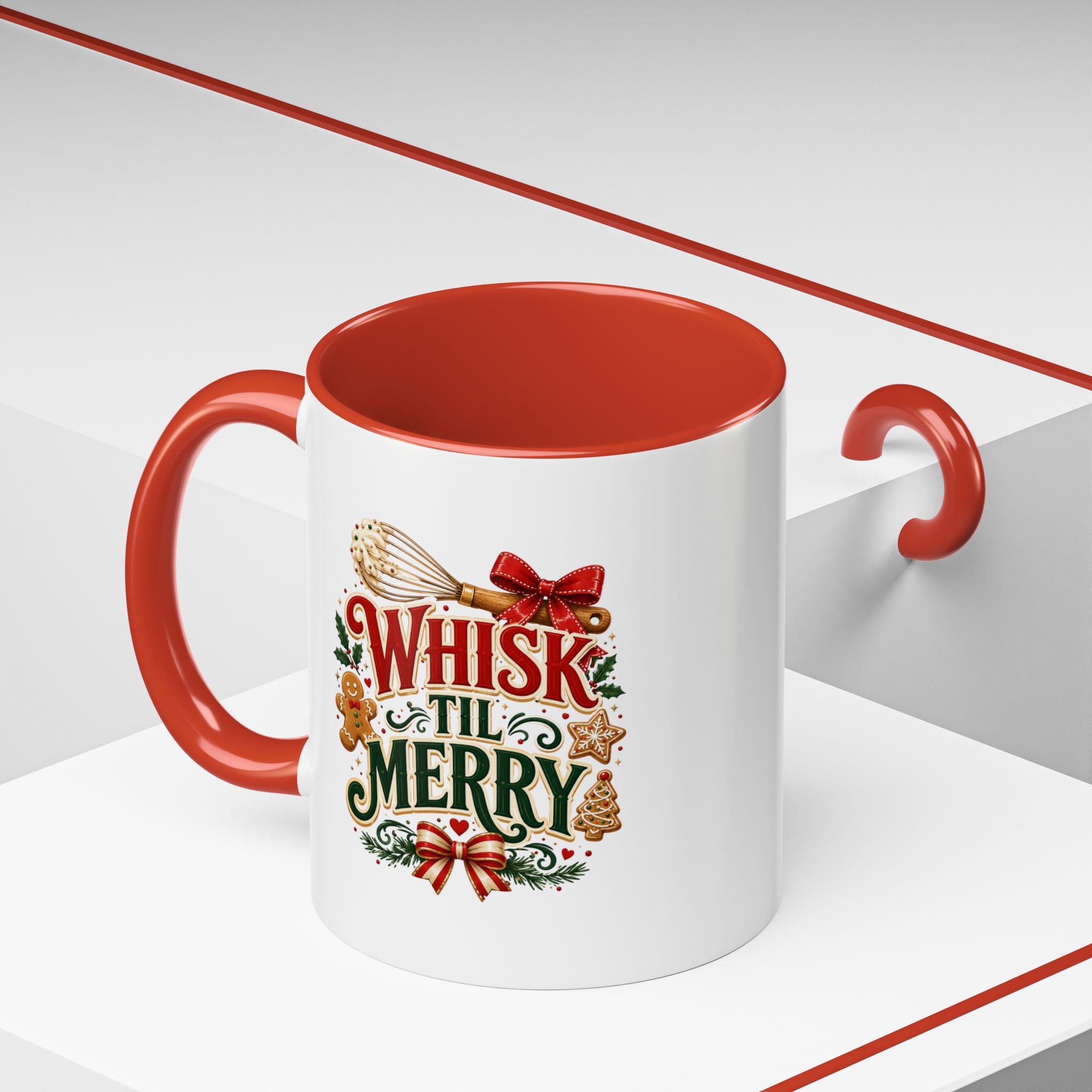 Whisk 'Til Merry Coffee Mug — Holiday Baking Kitchen Mug