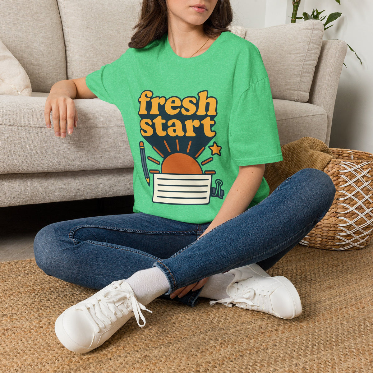 Fresh Start T-Shirt – Retro Sunrise Graphic  - Trending Now - August 2026