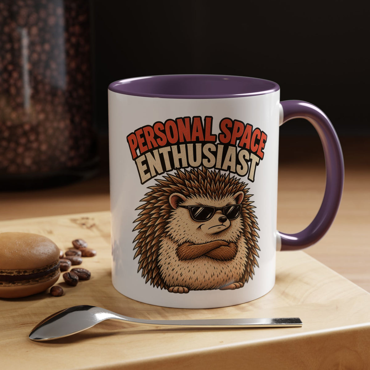 Funny And Witty "Personal Space Enthusiast" Accent Coffee Mug (11, 15oz)
