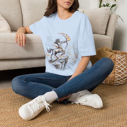 Centaur Archer T-Shirt — Mythical Archer Graphic Tee (Flaming Bow)