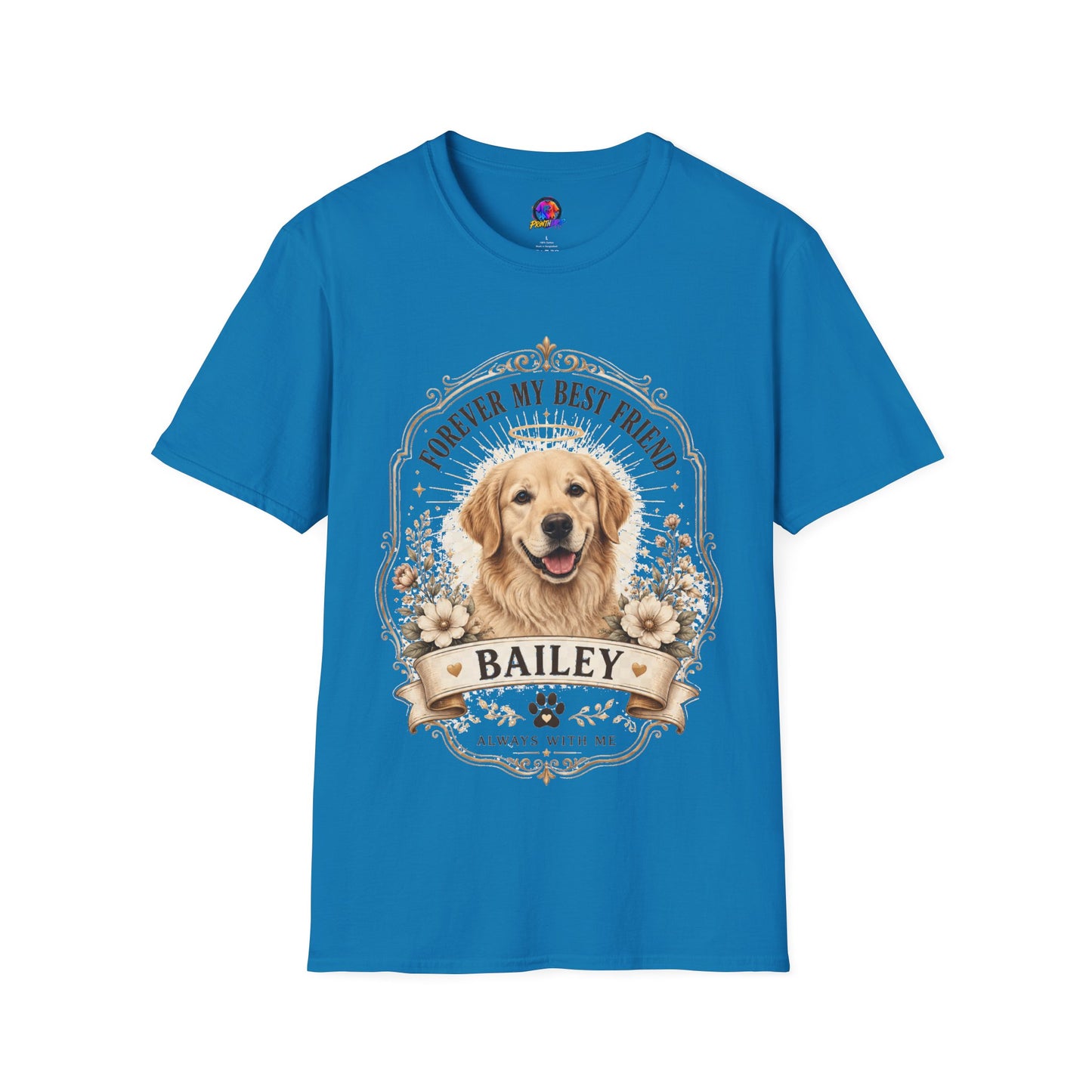 Forever My Best Friend Memorial Dog T-Shirt — Personalized Pet Tribute Tee