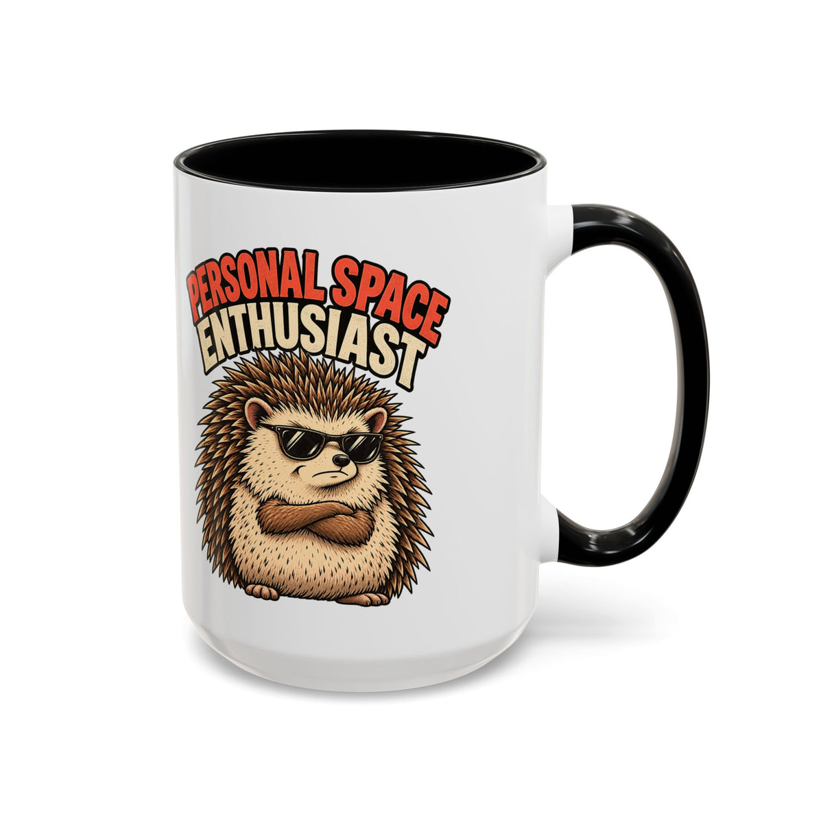 Funny And Witty "Personal Space Enthusiast" Accent Coffee Mug (11, 15oz)