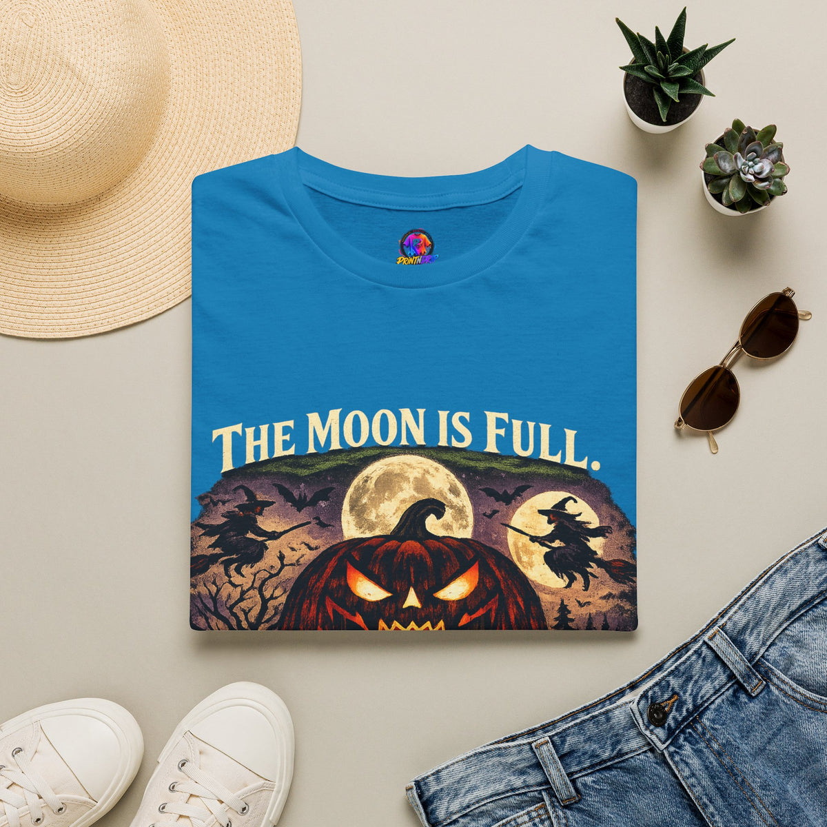 Halloween The Moon Is Full Unisex Softstyle T-Shirt