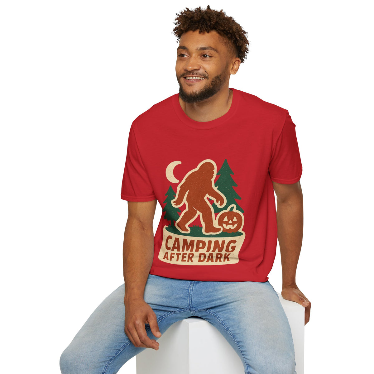 Camping After Dark T‑Shirt — Retro Bigfoot Camp Graphic Tee - Trending Now - August 2026