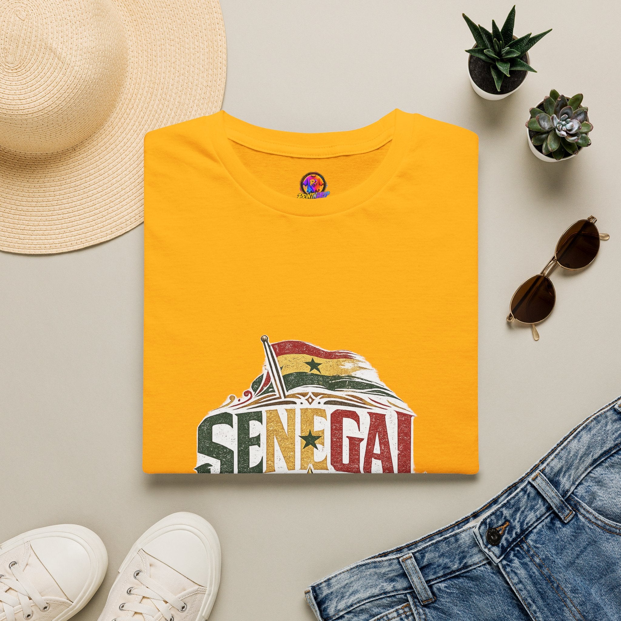 Senegal Flag Graphic T-Shirt — Vintage Senegal Pride Tee