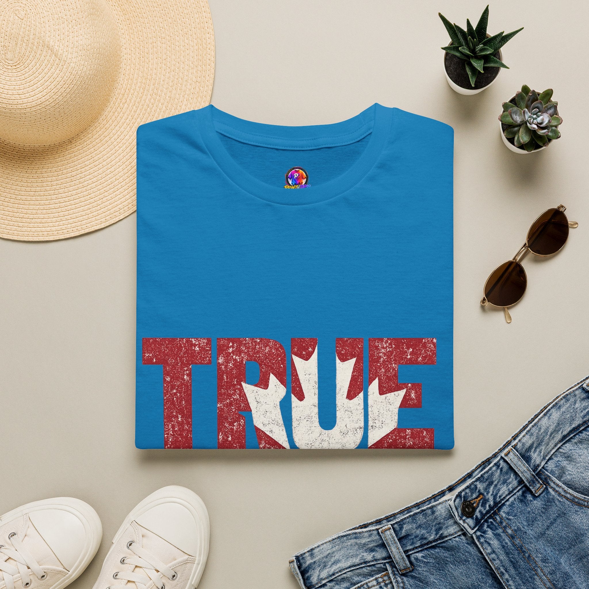 Canada True North Football T-Shirt — Vintage Canadian Leafs Sports Tee