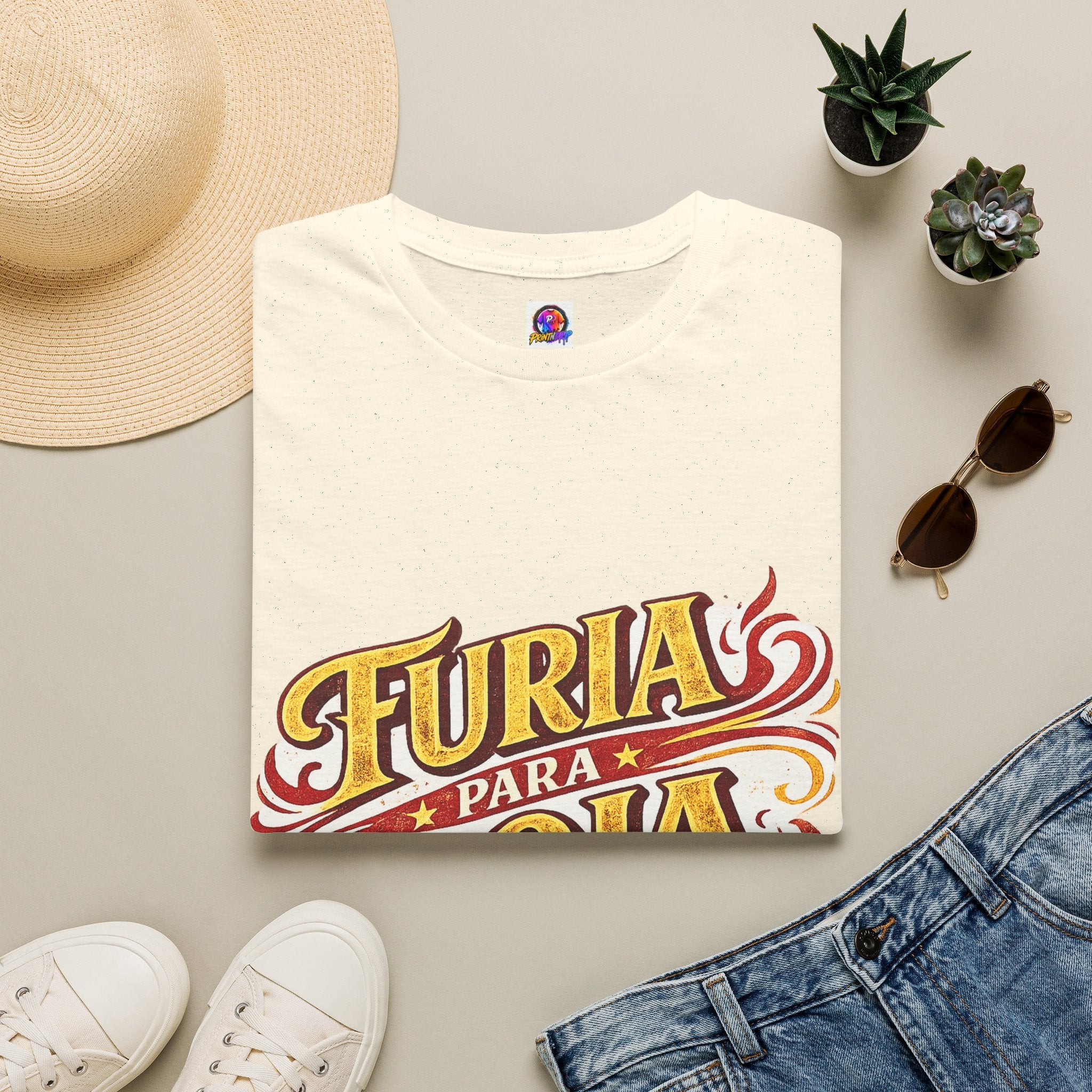 Spain Furia Para Roja T-Shirt — Vintage Flame Spanish Pride Soccer Tee
