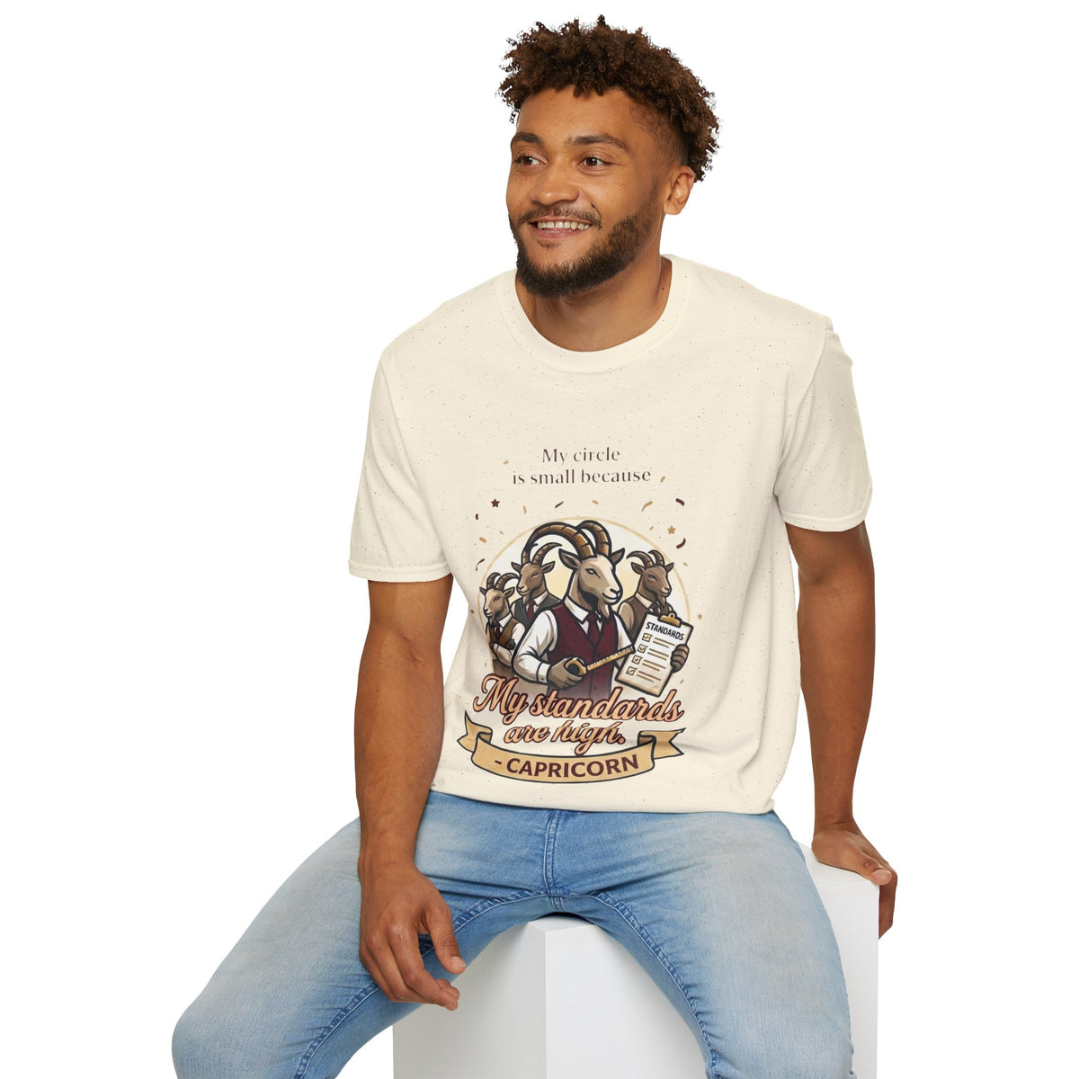 Capricorn Zodiac T-Shirt — "My Standards Are High" Astrology Tee