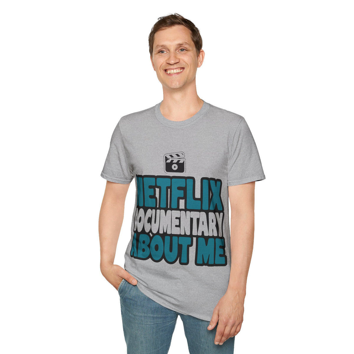 Netflix Documentary About Me Blue Block Bubble Font T-Shirt - Y2K Pop Culture Graphic Tee - Trending Now - September 2026