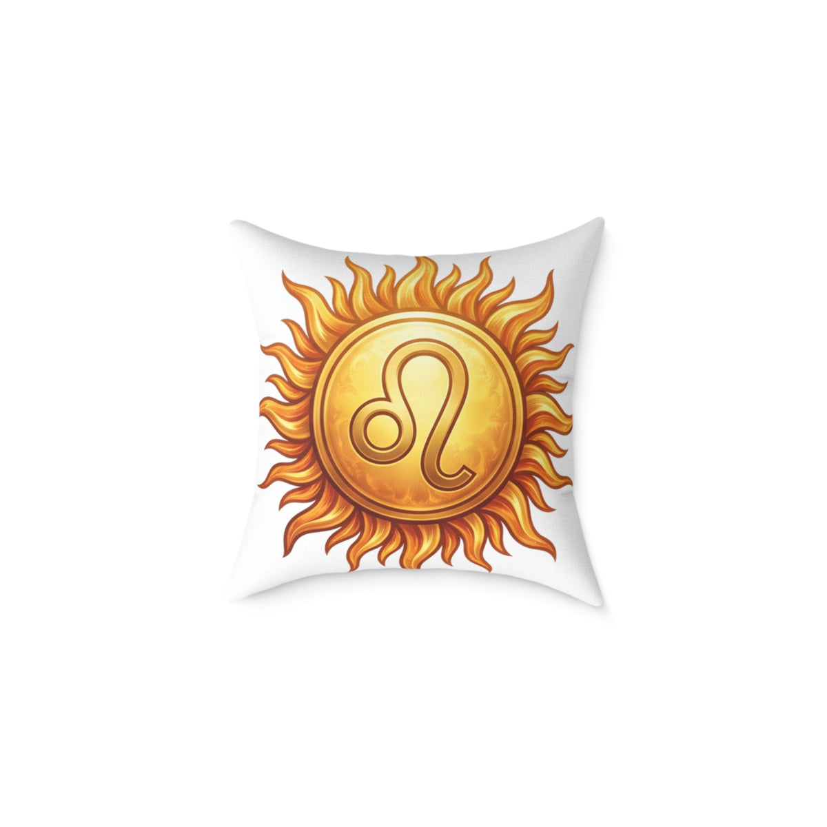 Leo Zodiac Sun Astrological Square Poly Canvas Pillow