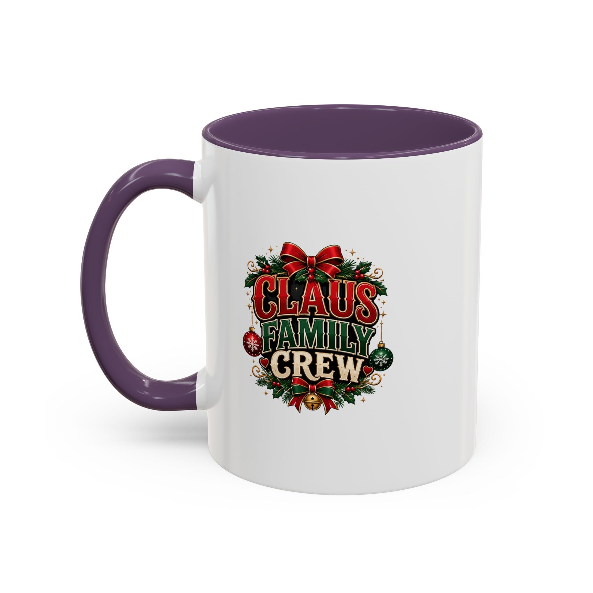 Claus Family Crew Accent Coffee Mug – Holiday Christmas Tea & Coffee Cup