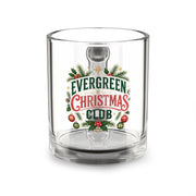 Christmas Glass Mug 10 oz Glass Mug — Evergreen Christmas Club 10oz Holiday Coffee Cup