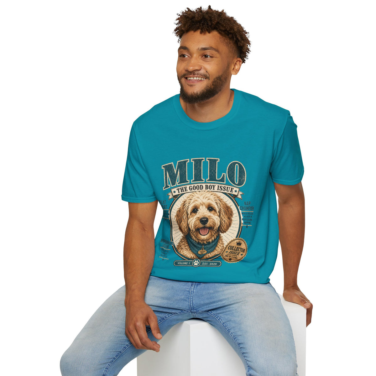 Milo 'The Good Boy Issue' T-Shirt — Cute Dog Portrait Tee