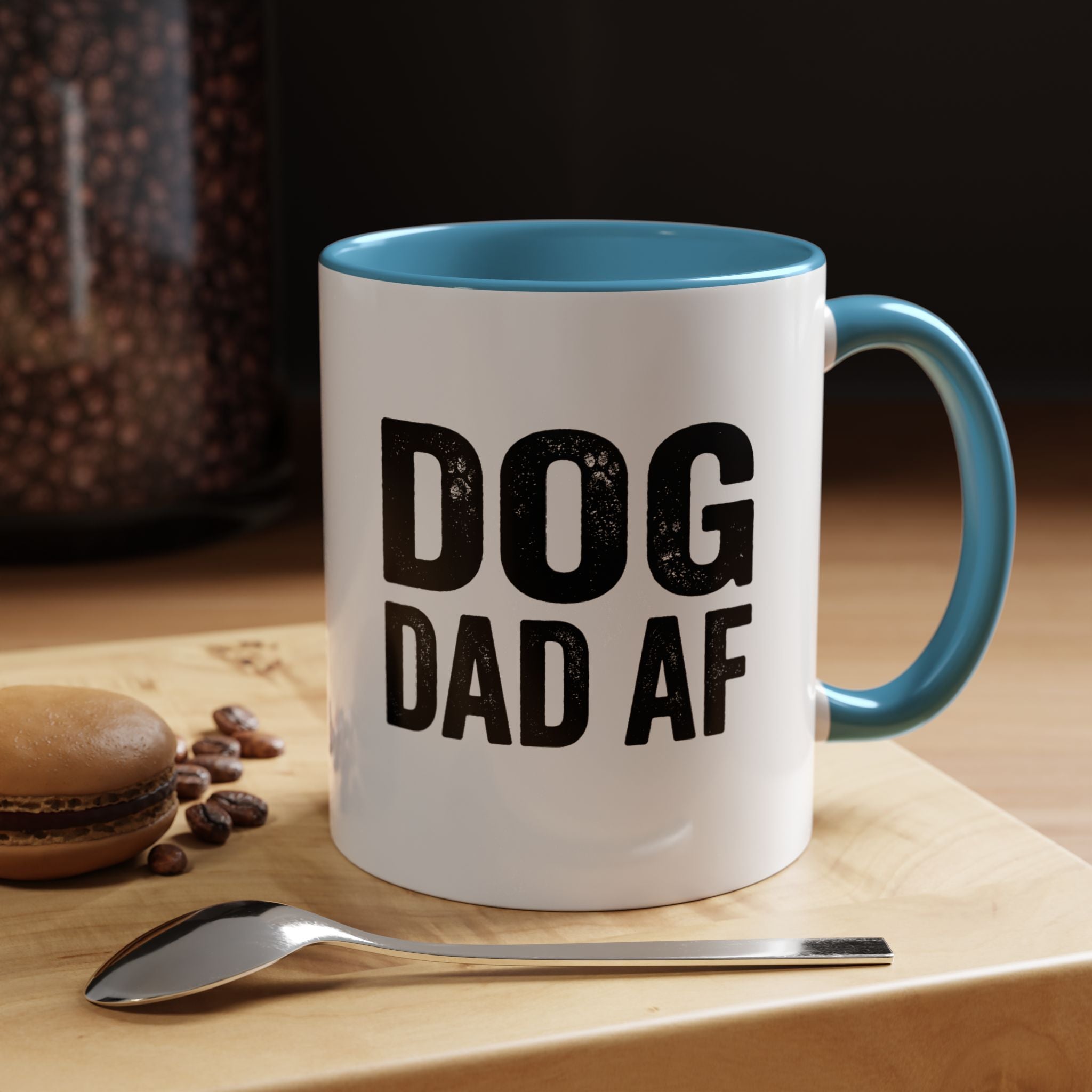 Funny Dog Dad AF Coffee Mug – Funny Black Accen Gift for Dog Lovers